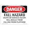 Signmission OSHA Danger Sign, Fall Hazard Falling From Platform, 10in X 7in Decal, 10" W, 7" H, Landscape OS-DS-D-710-L-1865 - alternate 1
